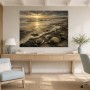 Goldene Küste bei Sonnenuntergang, Leinwand oder Poster