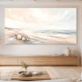 Sanfte Strandküste als Leinwand oder Poster mit Muscheln