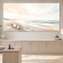 Sanfte Strandküste als Leinwand oder Poster mit Muscheln