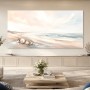 Sanfte Strandküste als Leinwand oder Poster mit Muscheln