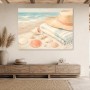 Strandstillleben mit Muscheln, Wandbild oder Leinwand für maritime Räume