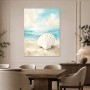 Muschel am Strand, Leinwand oder Poster in zarten Pastelltönen