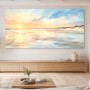 Sanfter Sonnenaufgang am Strand, Leinwand oder Poster für helle Räume