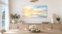 Sanfter Sonnenaufgang am Strand, Leinwand oder Poster für helle Räume