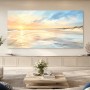 Sanfter Sonnenaufgang am Strand, Leinwand oder Poster für helle Räume