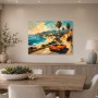Küstenstraße mit Sportwagen, Leinwand oder Gallery Print