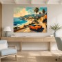 Küstenstraße mit Sportwagen, Leinwand oder Gallery Print