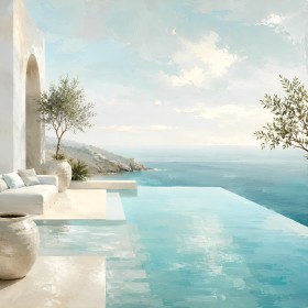 Mediterrane Ruhe am Meer, Leinwand oder Gallery Print Mediterrane Ruhe am Meer, Leinwand oder Gallery Print