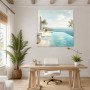 Mediterrane Ruhe am Meer, Leinwand oder Gallery Print