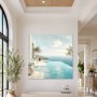 Mediterrane Ruhe am Meer, Leinwand oder Gallery Print