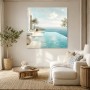 Mediterrane Ruhe am Meer, Leinwand oder Gallery Print