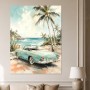 Tropischer Klassiker am Meer, Kunstwerk oder Vintage Wandbild