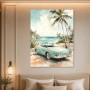 Tropischer Klassiker am Meer, Kunstwerk oder Vintage Wandbild
