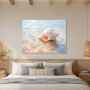 Muschel im sanften Wasser, Poster oder Leinwand für maritime Räume