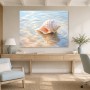 Muschel im sanften Wasser, Poster oder Leinwand für maritime Räume