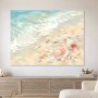 Sanfter Strand mit Muscheln als Leinwand oder Poster