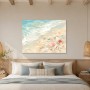 Sanfter Strand mit Muscheln als Leinwand oder Poster