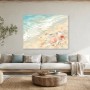 Sanfter Strand mit Muscheln als Leinwand oder Poster