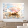 Zarte Muschel mit Perle, Leinwand oder Poster für elegante Räume