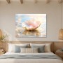Zarte Muschel mit Perle, Leinwand oder Poster für elegante Räume