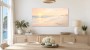 Sanfter Sonnenaufgang am Meer als Leinwand oder Poster