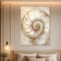 Abstraktes Wandbild oder Acrylbild in edlem Goldweiß