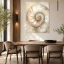 Abstraktes Wandbild oder Acrylbild in edlem Goldweiß
