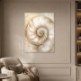 Abstraktes Wandbild oder Acrylbild in edlem Goldweiß