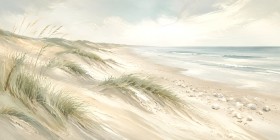 Sanfte Dünenlandschaft mit Meer, Leinwand oder Poster Sanfte Dünenlandschaft mit Meer, Leinwand oder Poster