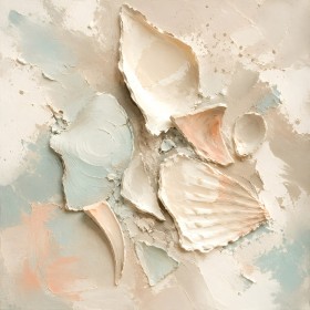 Abstraktes Wandbild oder Fine Art Print mit sanfter Muschelstruktur Abstraktes Wandbild oder Fine Art Print mit sanfter Muschelstruktur