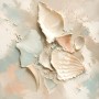 Abstraktes Wandbild oder Fine Art Print mit sanfter Muschelstruktur