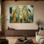 Giraffen im Dschungel als Poster oder Leinwand für moderne Räume