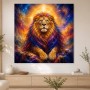 Majestätischer Löwe als Leinwand oder Kunstdruck für starke Räume