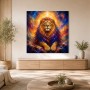 Majestätischer Löwe als Leinwand oder Kunstdruck für starke Räume