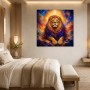 Majestätischer Löwe als Leinwand oder Kunstdruck für starke Räume