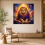 Majestätischer Löwe als Leinwand oder Kunstdruck für starke Räume