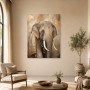 Elefant mit Ornamenten als Wandbild oder Fine Art Print