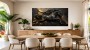 Schwarzes Pferd als Wandbild oder Fine Art Print mit goldenen Akzenten