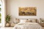 Elefantenfamilie im Goldton als Wandbild oder Fine Art Print