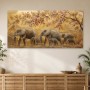 Elefantenfamilie im Goldton als Wandbild oder Fine Art Print