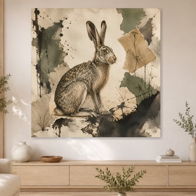 Hase als Kunstdruck oder Leinwand für stilvolle Naturakzente