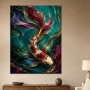 Koi im Goldfluss als Acrylbild oder Leinwand