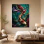 Koi im Goldfluss als Acrylbild oder Leinwand