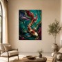 Koi im Goldfluss als Acrylbild oder Leinwand