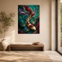 Koi im Goldfluss als Acrylbild oder Leinwand