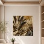 Maskenporträt und Serval als Kunstwerk oder Wandbild