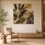 Maskenporträt und Serval als Kunstwerk oder Wandbild