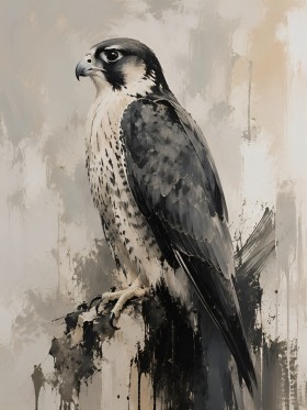 Falke in Grau und Schwarz als Wandbild oder Kunstdruck Falke in Grau und Schwarz als Wandbild oder Kunstdruck