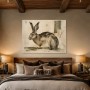Hase im skizzenhaften Stil als Leinwand oder Fine Art Print