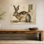 Hase im skizzenhaften Stil als Leinwand oder Fine Art Print